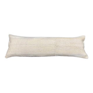 Turkish Hemp Pillow Cushion Natural Beige Cushion Cover 14"x40" For Sale