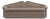 Taupe Velvet Sofa with Scalloped Backrest and Brass Nailhead Trim by Cavio Casa For Sale
