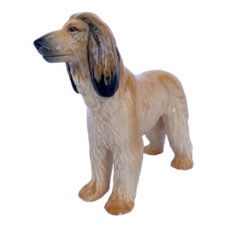 Vintage Porcelain "Afghan Hound" Dog Figurine For Sale