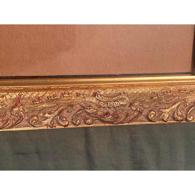 Mid 20th Century Ornately Carved Wooden Frame For Sale - Image 4 of 5