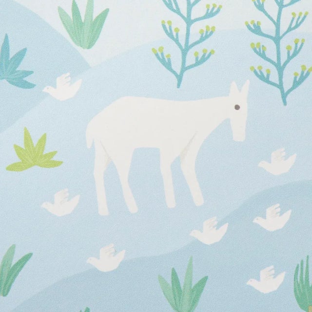 Sample - Schumacher Las Colinas Wallpaper, Blue | Chairish