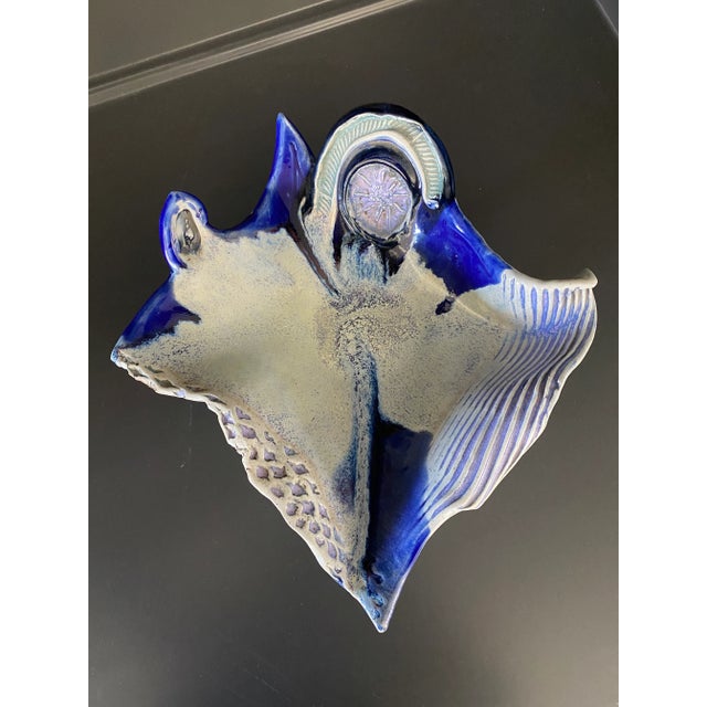 Vintage 1990s PostModern Signed Studio Pottery Art Vessel on Legs For Sale - Image 12 of 12