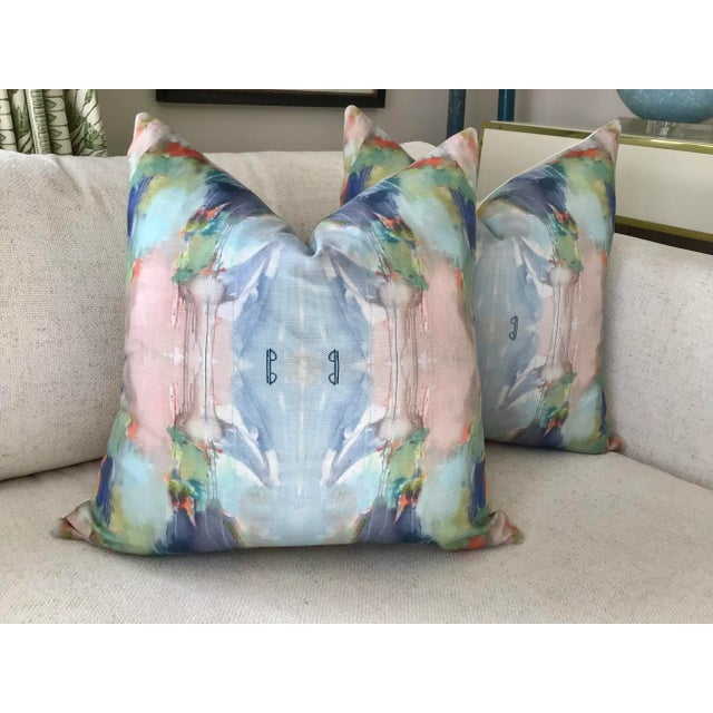 Laura Parks “Anna Pink” Pillows With Down Inserts a Pair Chairish