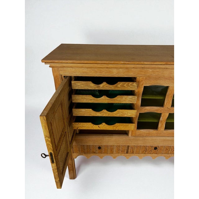 1960s Large Danish Sideboard in Oak by Henning Kjærnulf, 1960s For Sale - Image 5 of 12