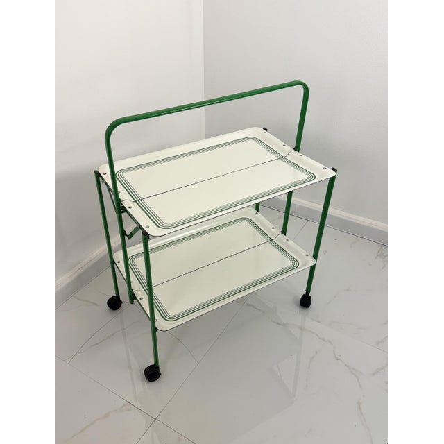 Italian Folding Food Trolley, 1970s For Sale - Image 9 of 9
