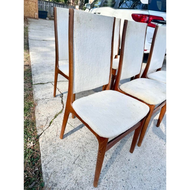 Set of Five Danish Teak Dining Chairs in the Style of Schionning and Elgaard For Sale In Raleigh - Image 6 of 12