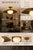 Mid Century Brass Disk Chandelier, Milk Glass Globe Pendant Light, Handmade Italian Modern Ceiling Fixture, Brass Semi Flush Light For Sale - Image 10 of 11