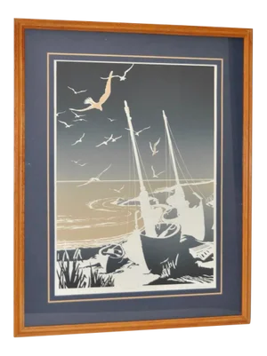Roy Williams "Morning" Embossed Serigraph c.1982