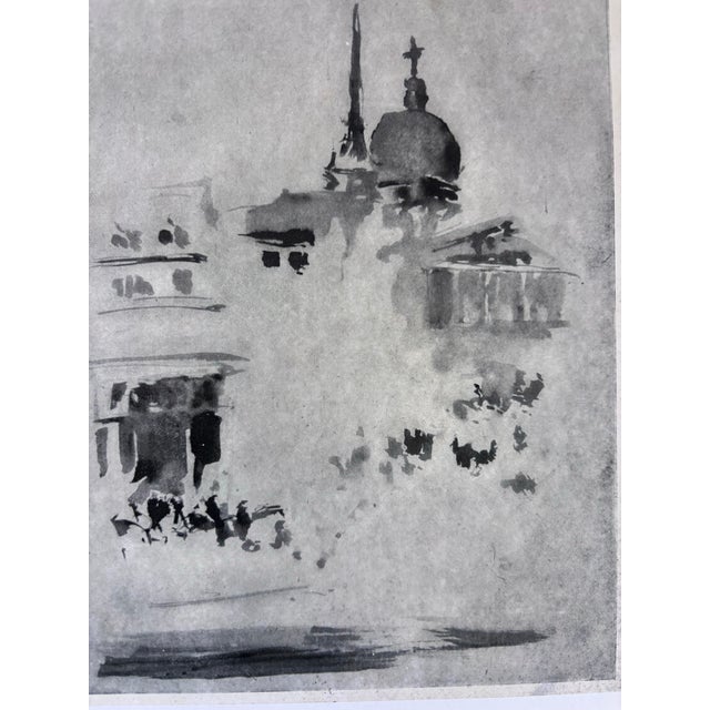 After James McNeill Whistler St Pauls Cathedral, London. 1904 Antique Photogravure, Early Impressionism For Sale - Image 4 of 5