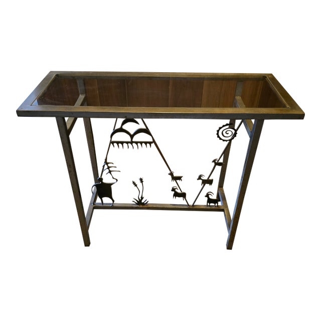 1970s Vintage Mid Century Modernist Diego Giacometti Style Console For Sale