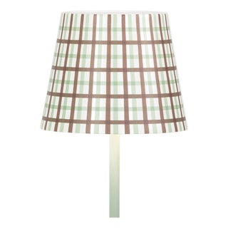 Poldina Metal Graphic Shade - Brown/Green Gingham For Sale
