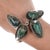 Mid-Century Modern 6.25" Los Castillo Mid Century Sterling Floraform Chysocolla Bangle For Sale - Image 3 of 11