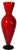 Red David Levi Signed Ibex 2004 Art Glass Red Vase For Sale - Image 8 of 14
