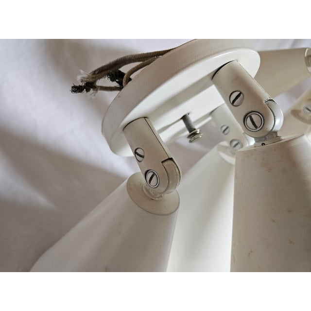 Contemporary Vintage 60s Tri Cone Metal Atomic Electric Light Sconces - a Pair For Sale - Image 3 of 7