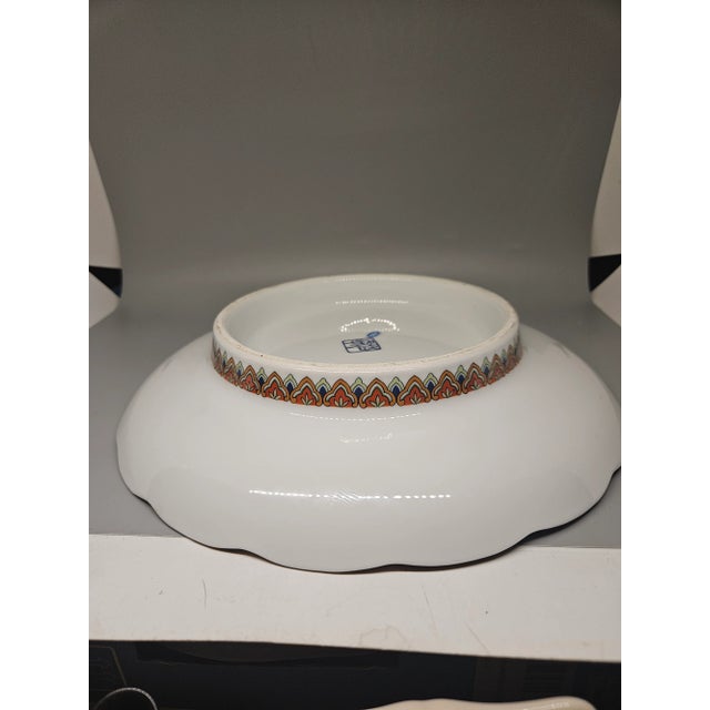 Japanese Vintage Japanese Imari Arita Porcelain Plate Daiki Toen 10" Daiki Ceramic Garden Cake Plate/Serving Dish For Sale - Image 3 of 4