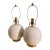 Ralph Lauren White Ceramic & Brass Signed Vintage Lamps - A Pair For Sale