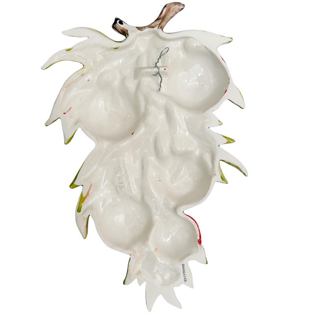 Vintage Bassano Italian Large Ceramic Pomegranate Wall Plaque For Sale In San Diego - Image 6 of 7