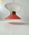 Metal Danish Modernist Diablo Red and White Glass Pendant Light with Brass Disc, 1970s For Sale - Image 7 of 7