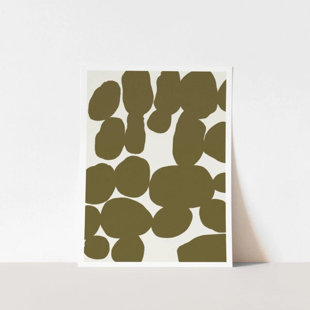 2020s Contemporary Abstract Khaki Giclee Print For Sale - Image 5 of 6