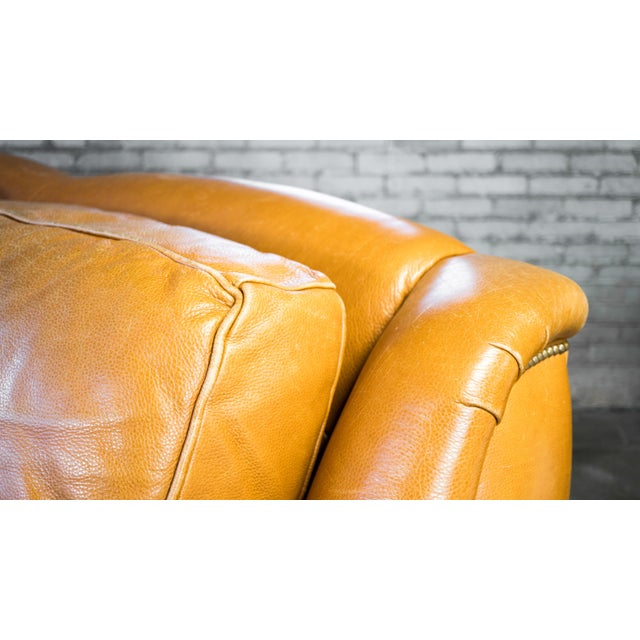 1990s Hancock and Moore 'Sundance' Equestrian Saddle Leather Sofa