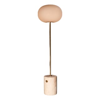 Jwda Traditional Travertine Floor Lamp For Sale