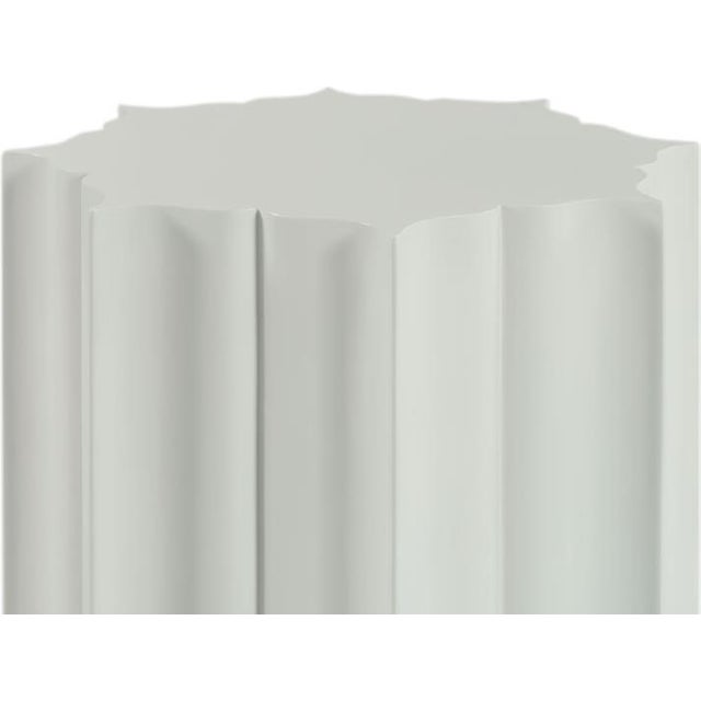 White Woodbridge Medici Drink Table End Side Round Top For Sale - Image 8 of 12