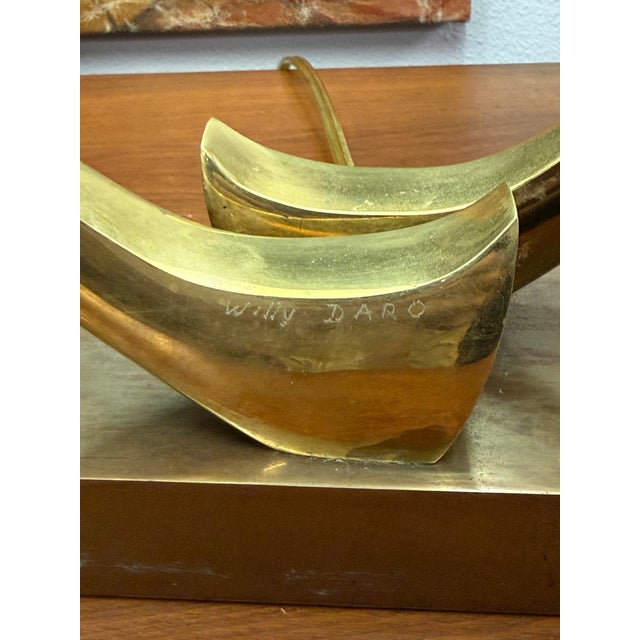 1970’s Willy Daro Brass Lamp For Sale - Image 16 of 18