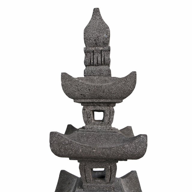 Asian Vintage Lava Stone Garden Pagoda For Sale - Image 3 of 3