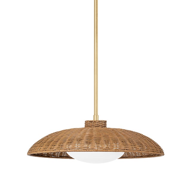 2020s Hudson Valley Lighting Delano 22.5 in. 1 Light Pendant in Vintage Gold Leaf Finish For Sale - Image 5 of 5