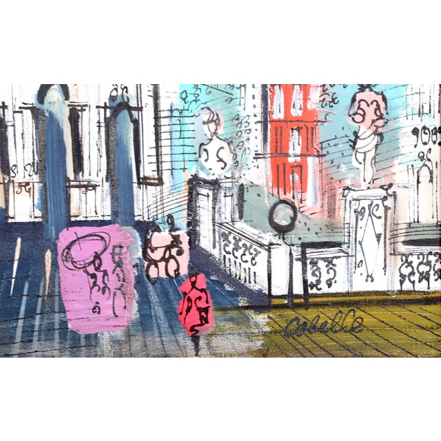 French Paris Street With Monuments, Acrylic Painting by Charles Cobelle For Sale - Image 3 of 4