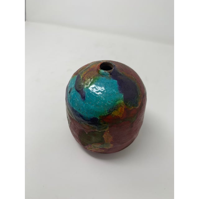 Mid 20th Century Colorful Ceramic Bud Vase For Sale In New York - Image 6 of 11