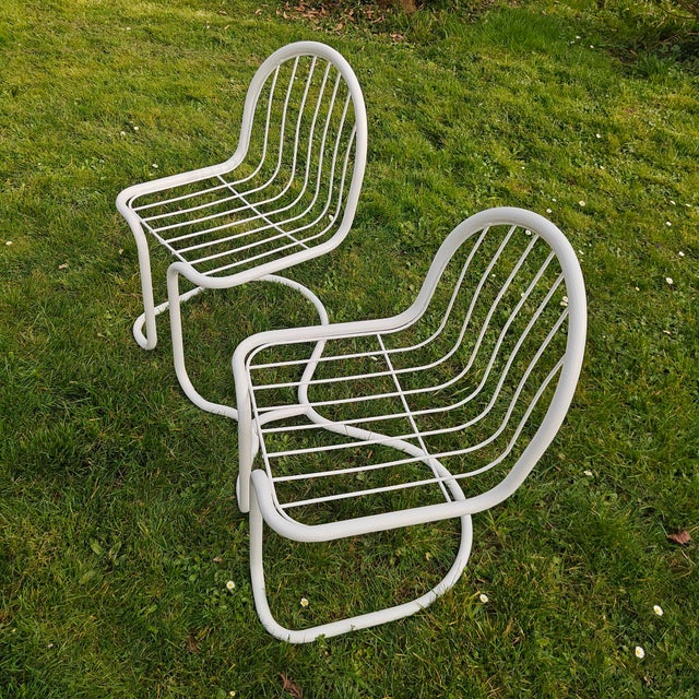 Two-Seater Curved Tubular Bench, 1970s For Sale - Image 10 of 18