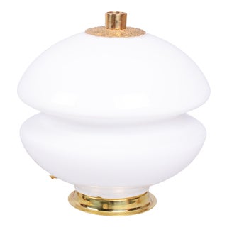 Mid-Century Table Lamp in Brass and Glass, Czech, 1960s For Sale