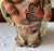 Antique Japanese Satsuma Ceramic Happy Buddha Statue With Hand-Painted Robe For Sale - Image 4 of 12
