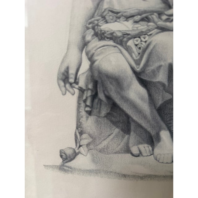 Gray Framed Drawing by Dwight Deworge Williams | "Innocence Protected by Fidelity" | Artist Letter Includ For Sale - Image 8 of 10