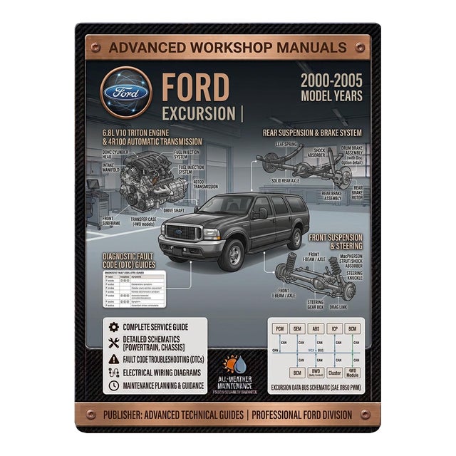 Ford Excursion 2000-2005, Car Repair Manual, Workshop Guide Book For Sale