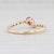 New 0.50ctw Pink Tourmaline Diamond Ring 14k Gold Size 6.5 Bypass Stackable Band For Sale - Image 4 of 7