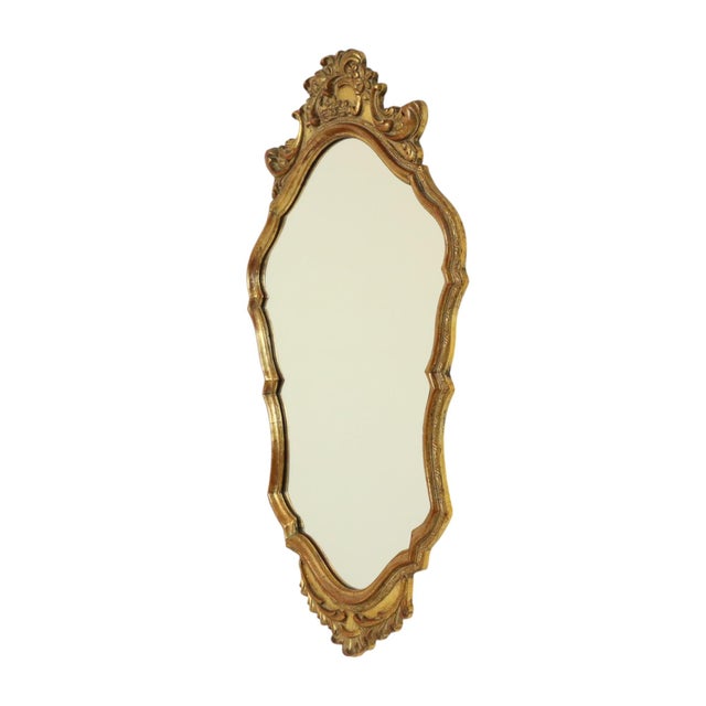 Wood Mid-Century Gold Leaf Mirror by Deknudt, 1950s For Sale - Image 7 of 14