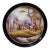19th Century French Hand-Painted Majolica Charger With Fête Champêtre Scene For Sale