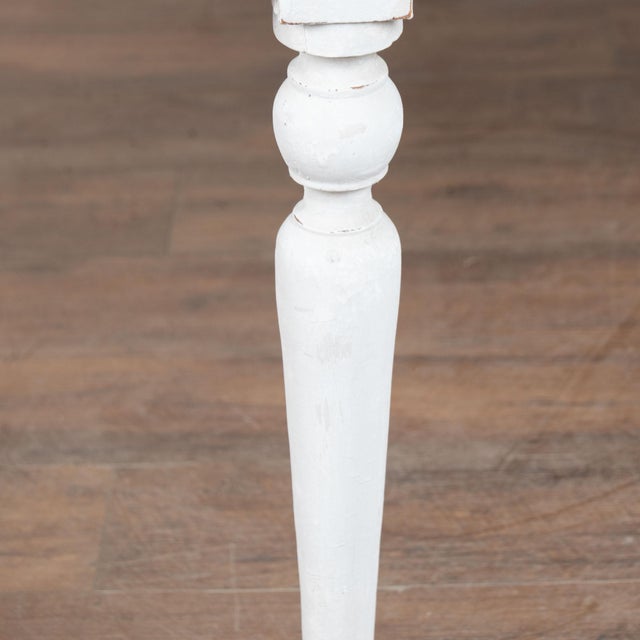 19th Century Pair of Large White Demi Lune Console Side Tables For Sale - Image 14 of 15