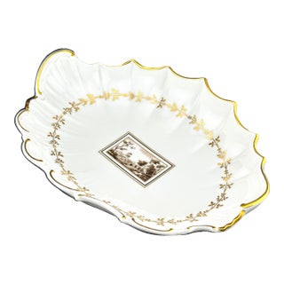 1970s Richard Ginori Fiesole Serving Dish – Italian Porcelain Landscape Scene For Sale