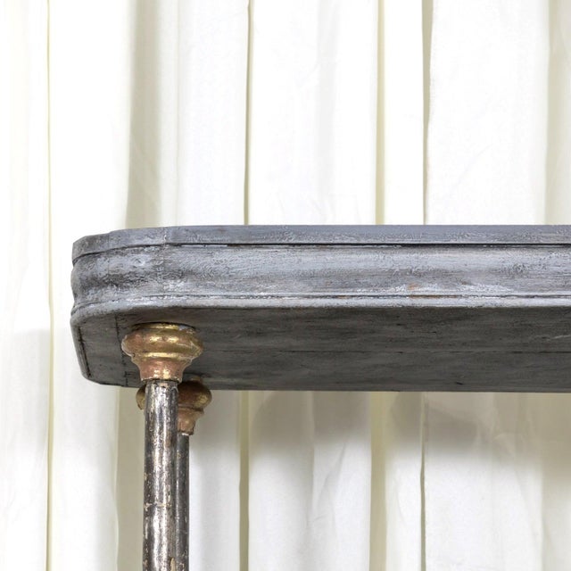 Bespoke French Industrial Artist's Shelf or Étagère With 19th Century Giltwood Fragments For Sale - Image 4 of 18