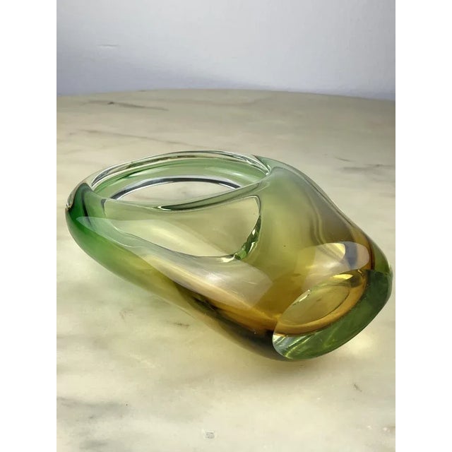 Green Sommerso Murano Glass Vase, Italy, 1960s For Sale - Image 8 of 9
