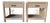Vintage Coastal Rattan & Leather Top One-Drawer Nightstands – A Pair For Sale