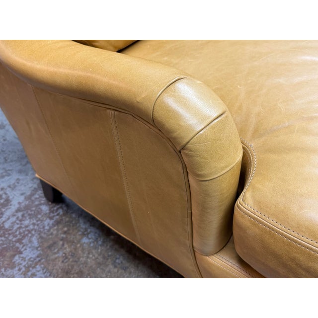 Lee Industries Leather Lounge Chairs, Pair For Sale - Image 10 of 12