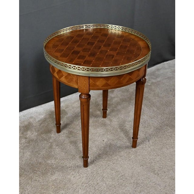 Small Marquetry Hot Water Bottle Table, 20th Century For Sale - Image 3 of 14