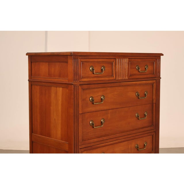 Kindel French Directoire Style Fruitwood High Chest For Sale - Image 10 of 18