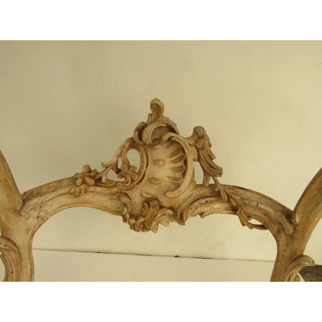 Louis XV Gesso Console Table with Shaped Thick Marble Top For Sale - Image 11 of 11