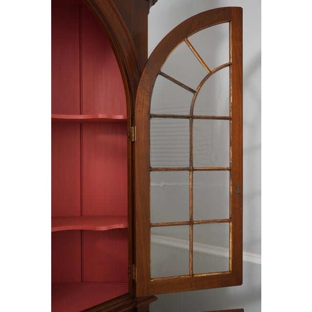 Irion Company Furniture Makers Louis Irion Monumental 2 Piece Walnut Corner China Cabinet For Sale - Image 4 of 12