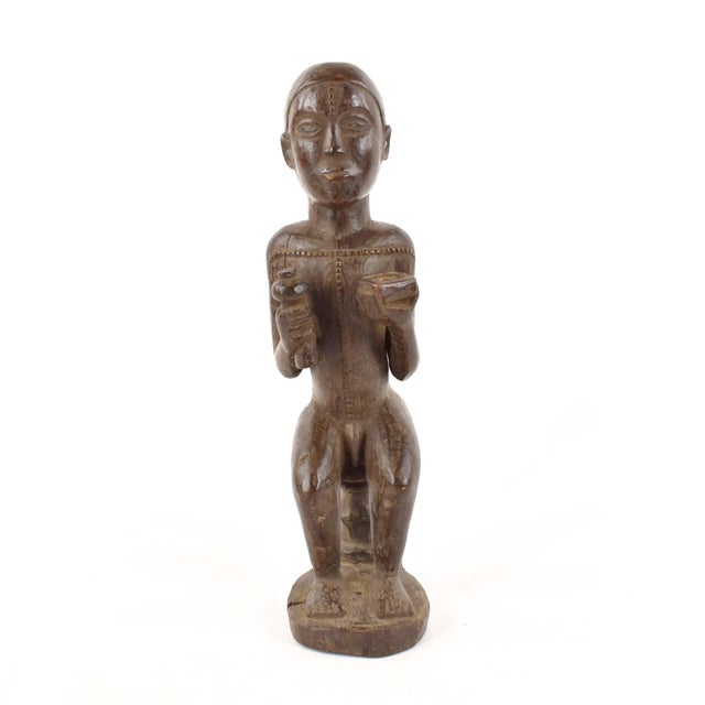 Early 20th Century Tabwa Seated Male Figure For Sale In Denver - Image 6 of 7